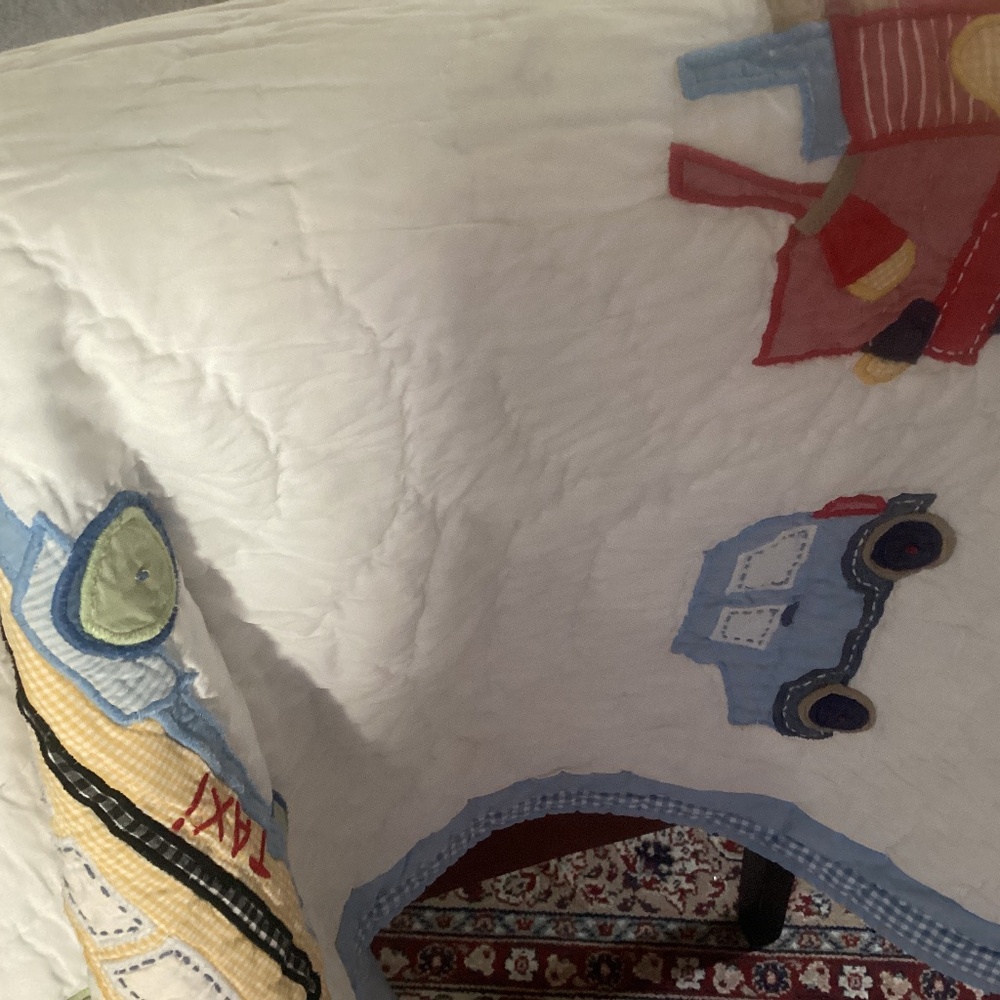 Pottery Barn Kids quilt CARS VEHICLES